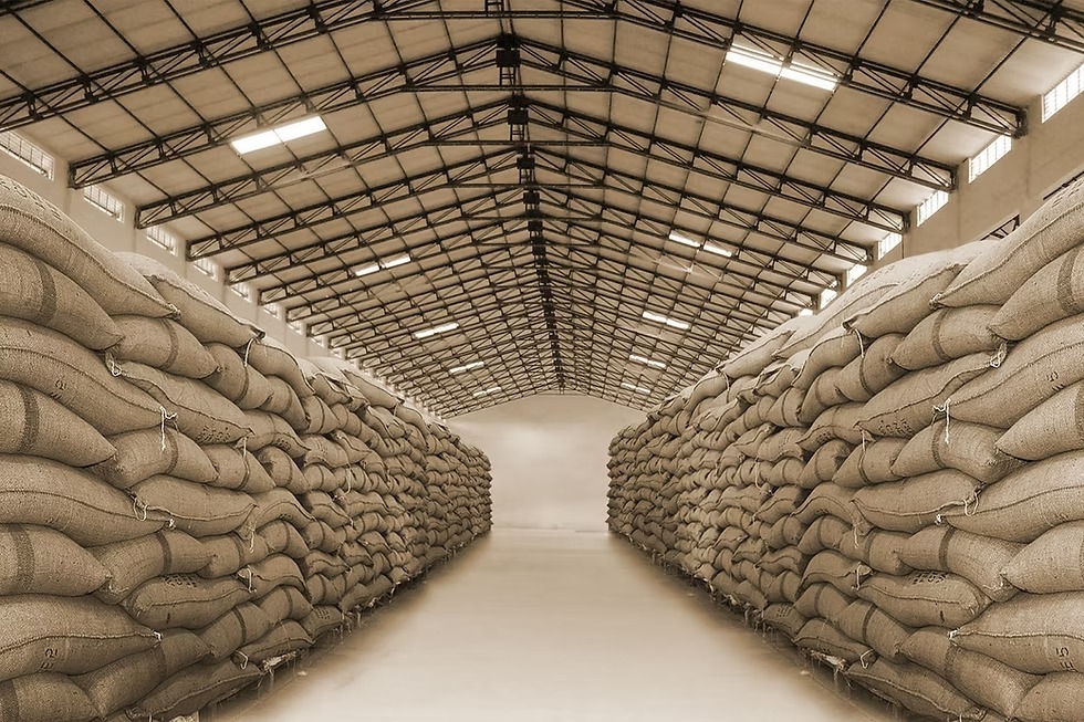 Farmers at warehouse